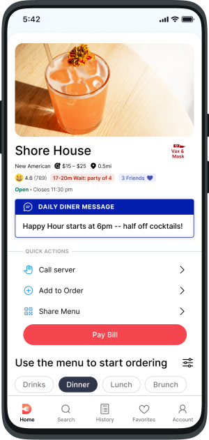 mobile phone displaying Eate app